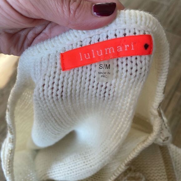 Lulumari cream and gold Mohair blend sweater. S/M - Picture 4 of 5
